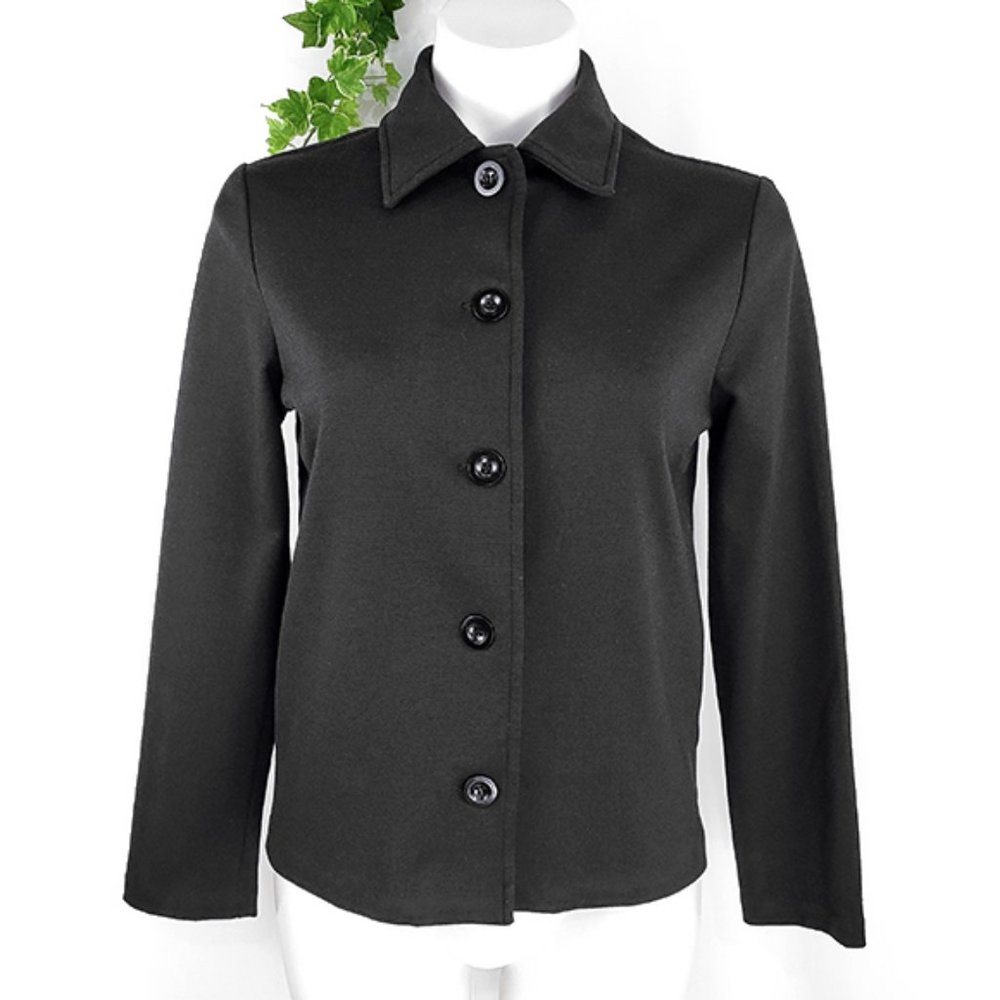 Briggs NY Black Soft Shell Knit Blazer Jacket S